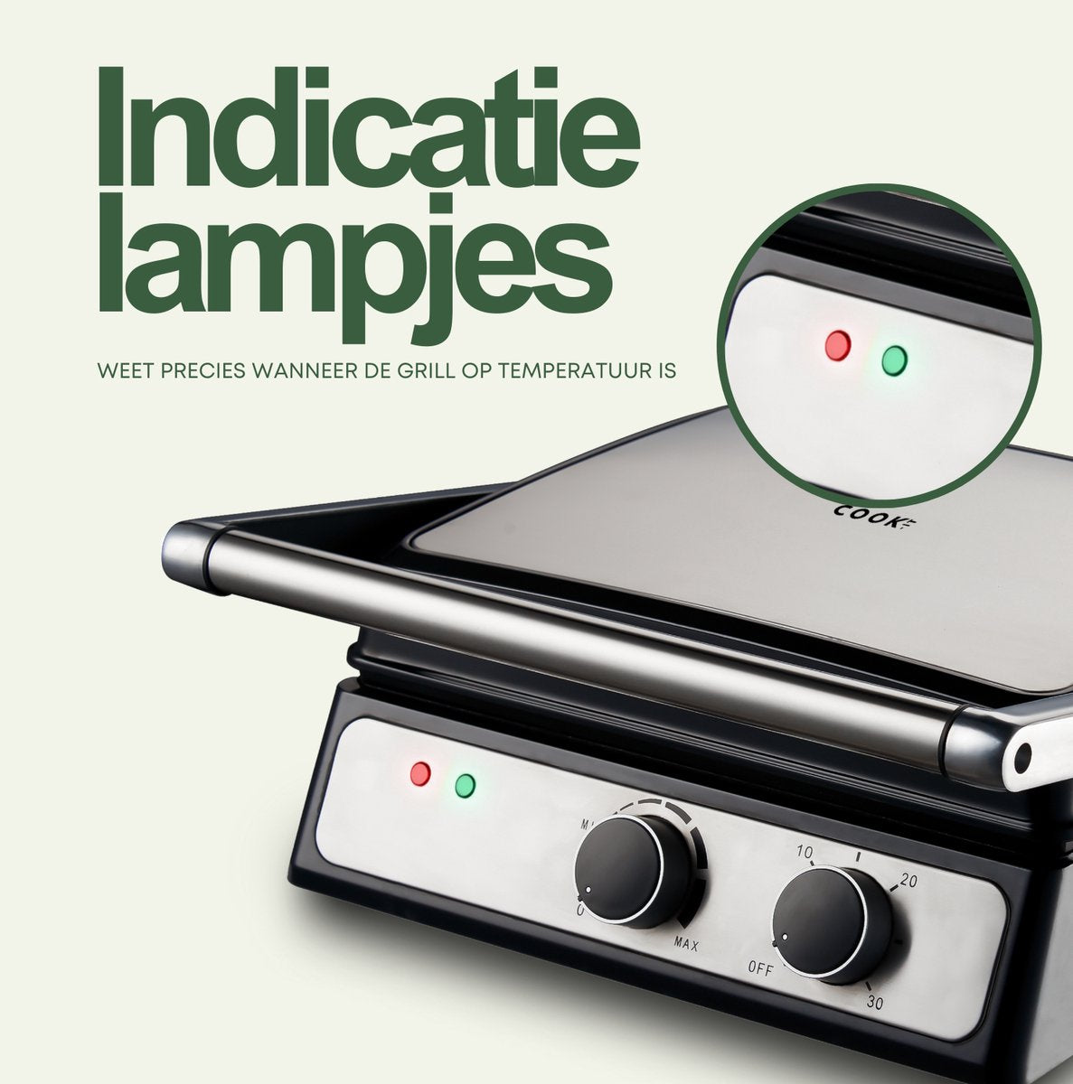 Tosti apparaat XL - Grill apparaat 180 °C - Uitneembare platen - Timer & Temperatuur Instelbaar