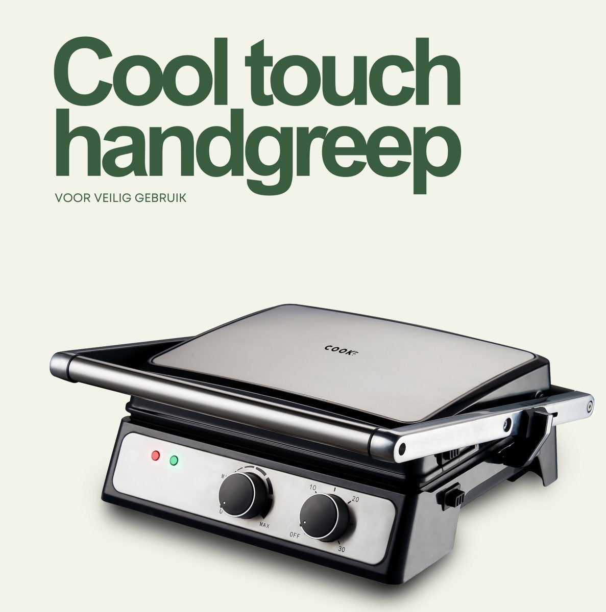 Tosti apparaat XL - Grill apparaat 180 °C - Uitneembare platen - Timer & Temperatuur Instelbaar