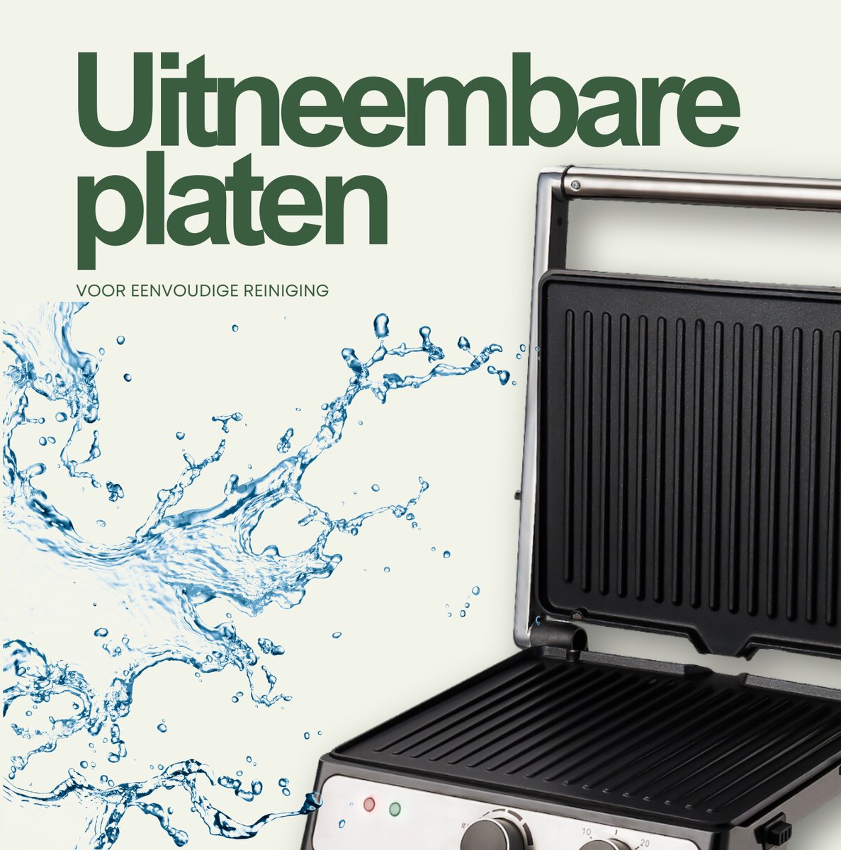 Tosti apparaat XL - Grill apparaat 180 °C - Uitneembare platen - Timer & Temperatuur Instelbaar