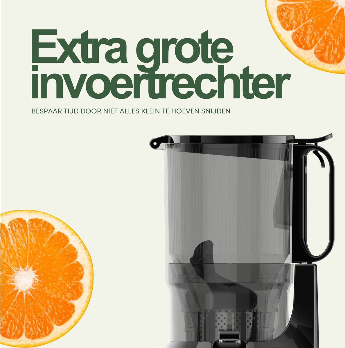 Slowjuicer XL - Anti Drup - Anti Oxidatie - Extra Sterk - XL Trechter