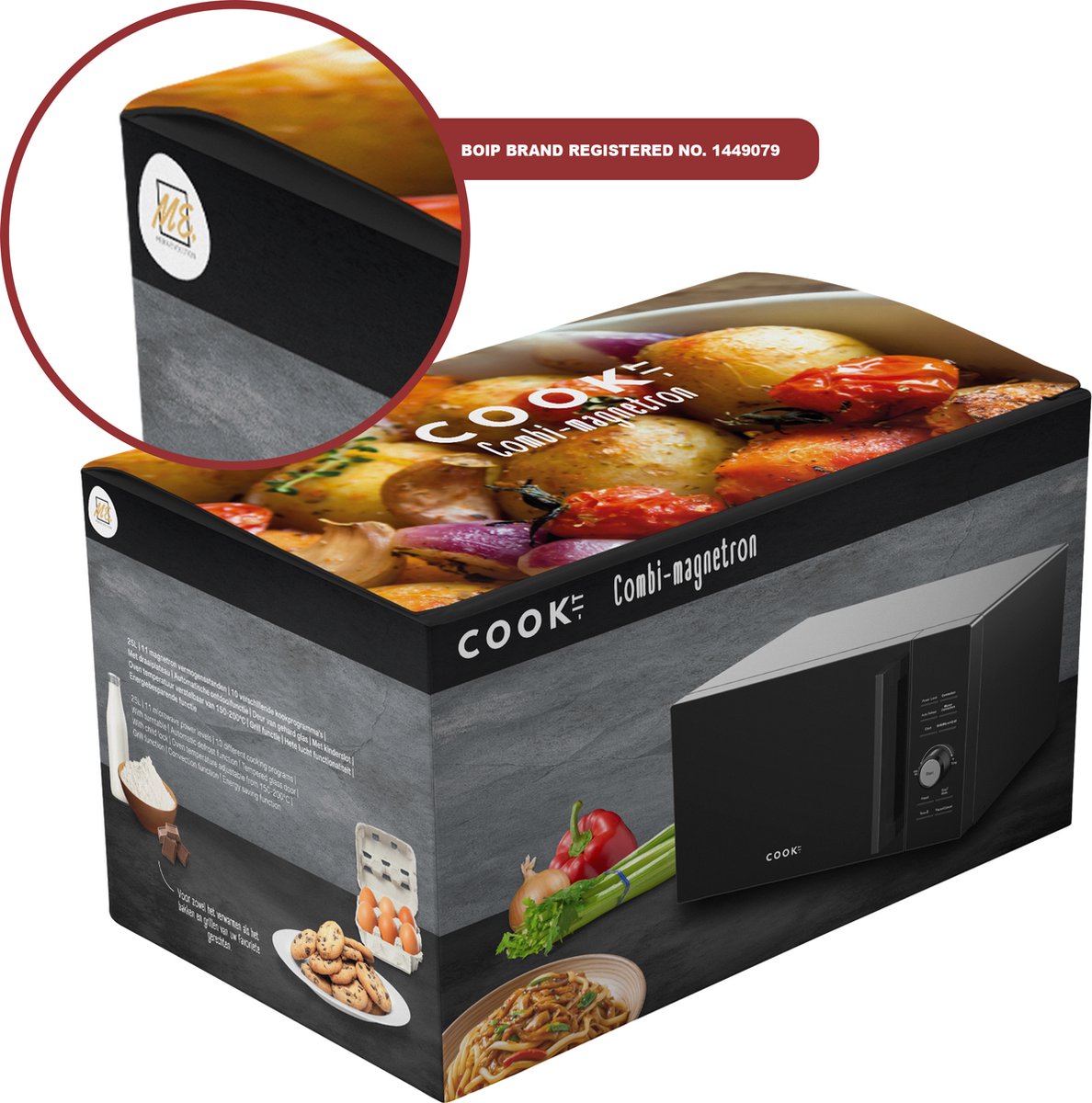 Combi Magnetron Vrijstaand 25L - Heteluchtoven en Grill