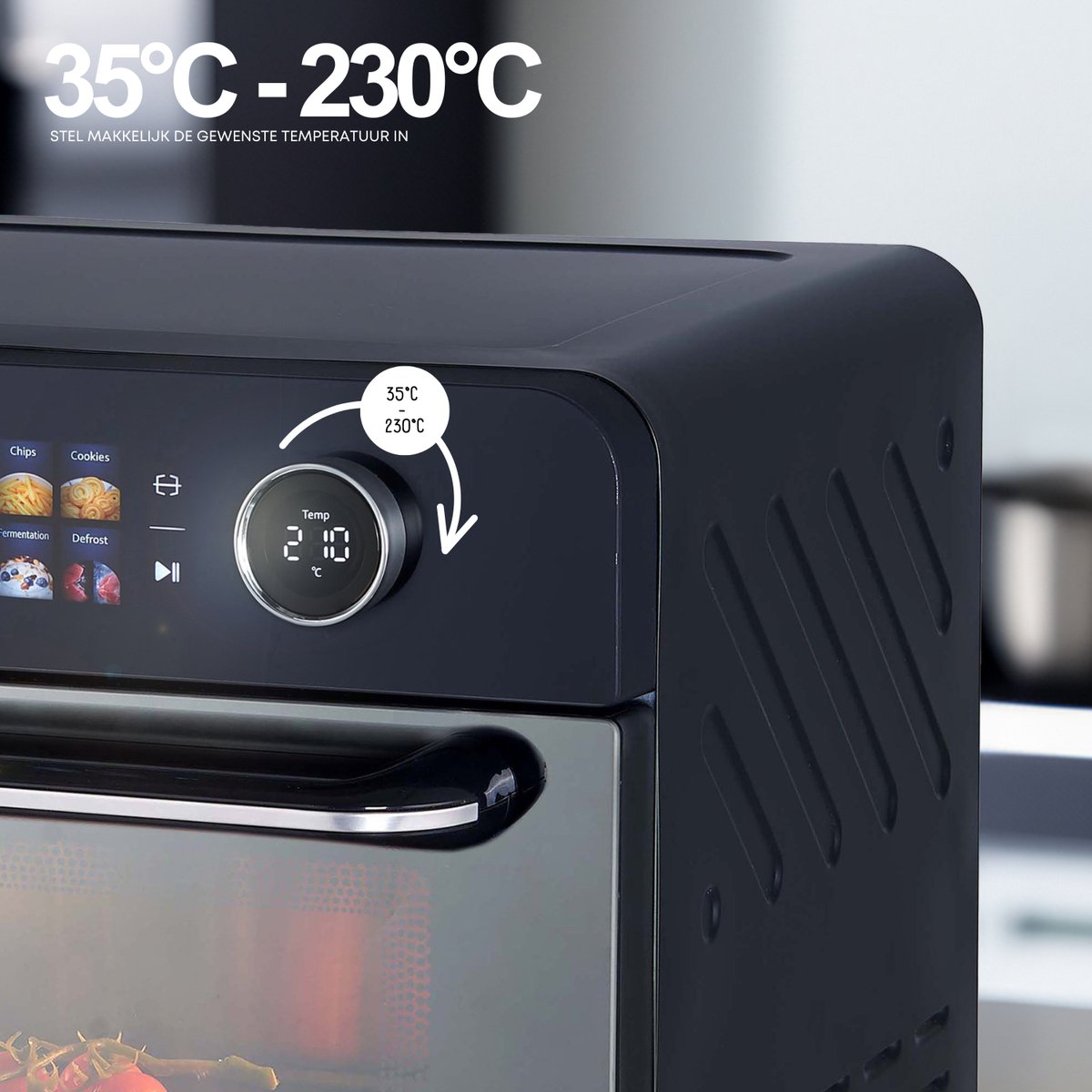 Airfryer Oven - 25L - 12 Programma's - 35 tot 230 Graden - Hetelucht friteuse - 2250W