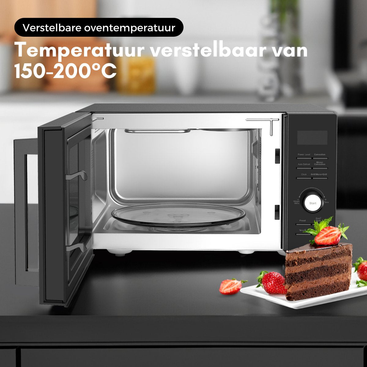 Combi Magnetron Vrijstaand 25L - Heteluchtoven en Grill