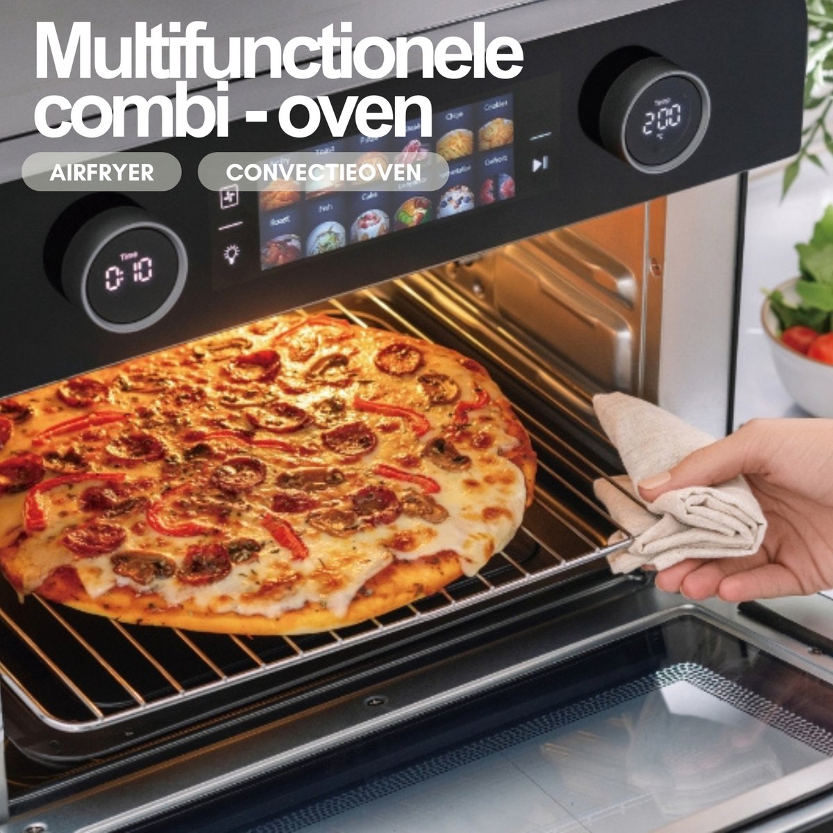 Airfryer Oven - 25L - 12 Programma's - 35 tot 230 Graden - Hetelucht friteuse - 2250W