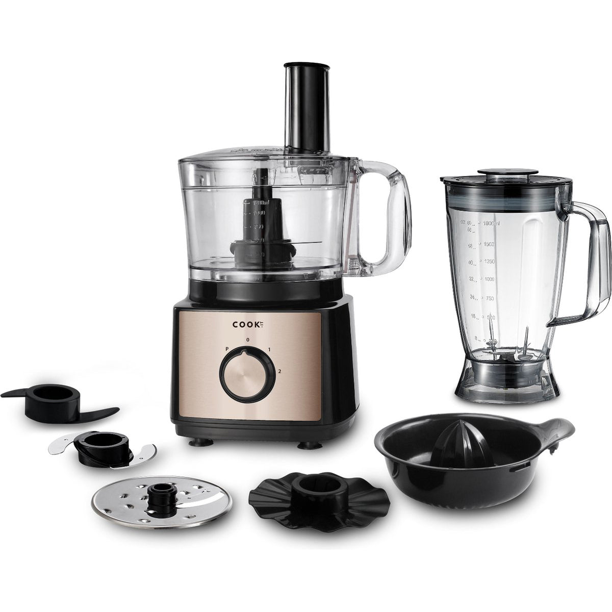 6-1 Foodprocessor en Blender - 2L Hakmolen - Luxe Keukenmachine