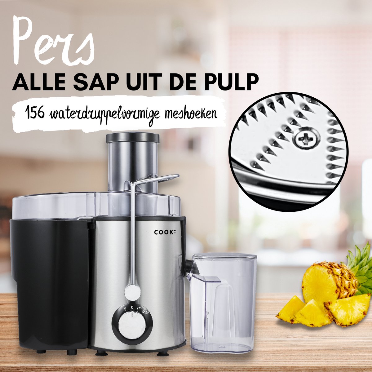 COOK-IT Sapcentrifuge Met Pulpcontainer
