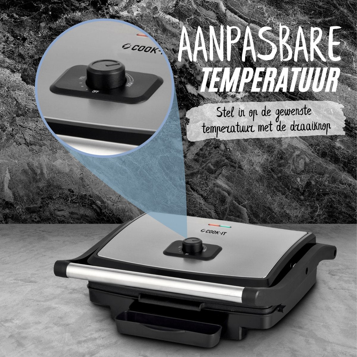 COOK-IT Tosti Apparaat XL - 1800W