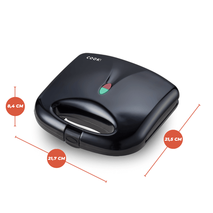 COOK-IT Tosti IJzer – Compact & Veelzijdig met Anti-Aanbaklaag