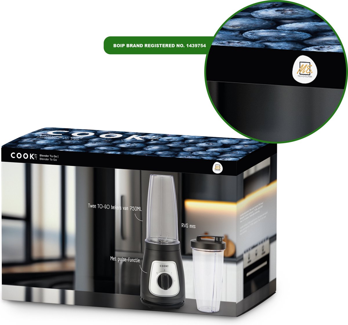 Smoothie Maker Pro - Blender To Go - Twee Drinkbekers - 3 Standen - Zwart