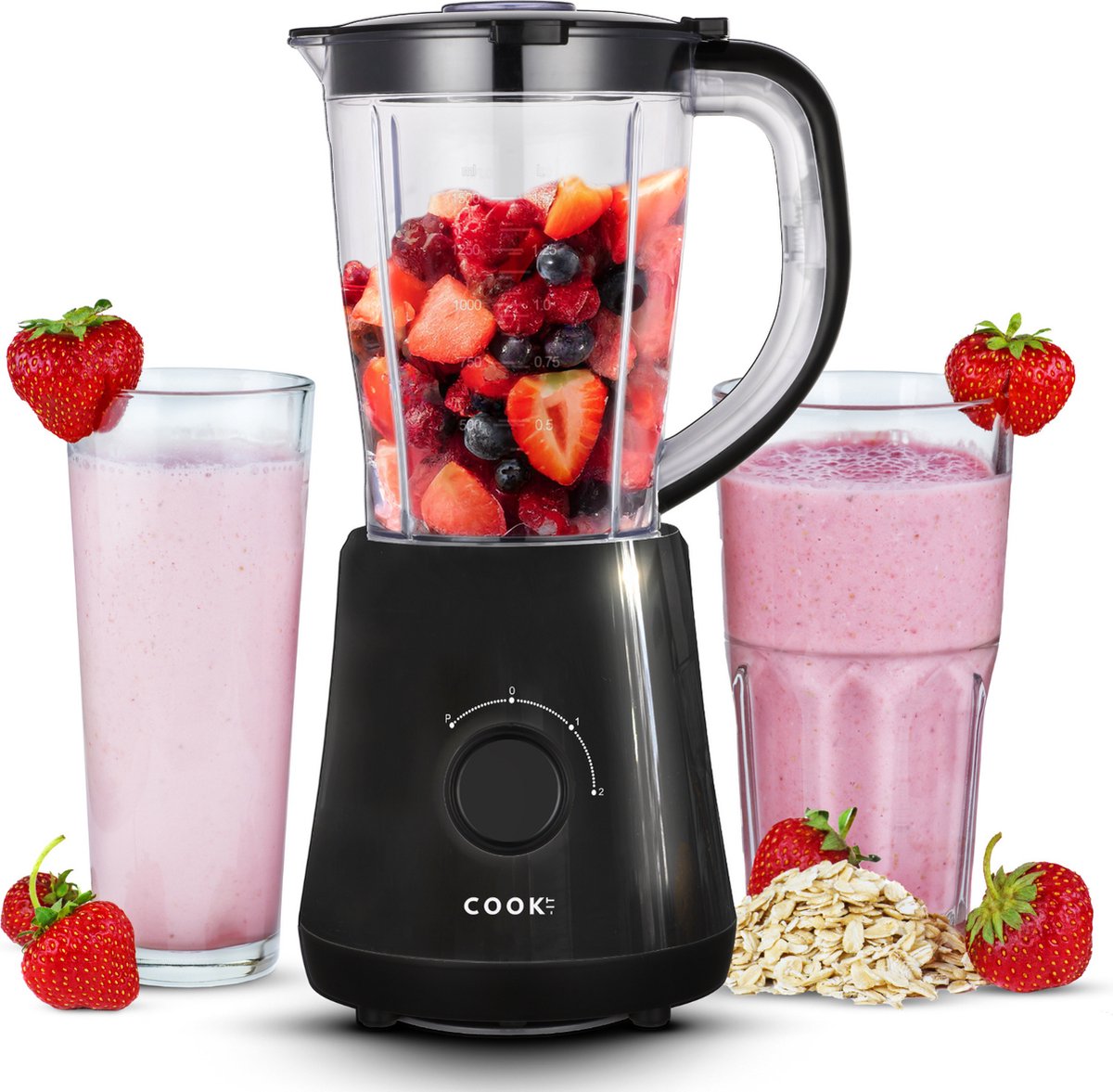 COOK-IT Blender - 1.5 Liter - Smoothie Maker - 500W