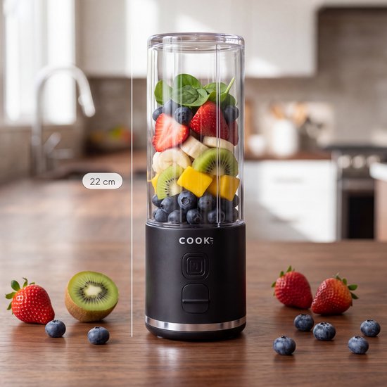 COOK-IT blender 22 cm hoog met vers fruit