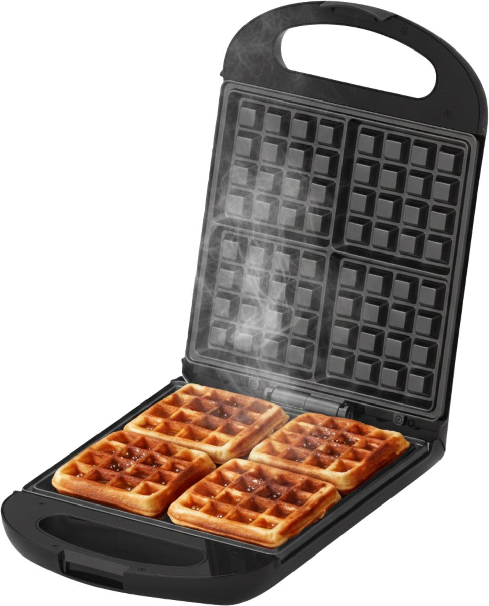 COOK-IT Wafelijzer - Bak vier wafels tegelijk, Waffle Party!