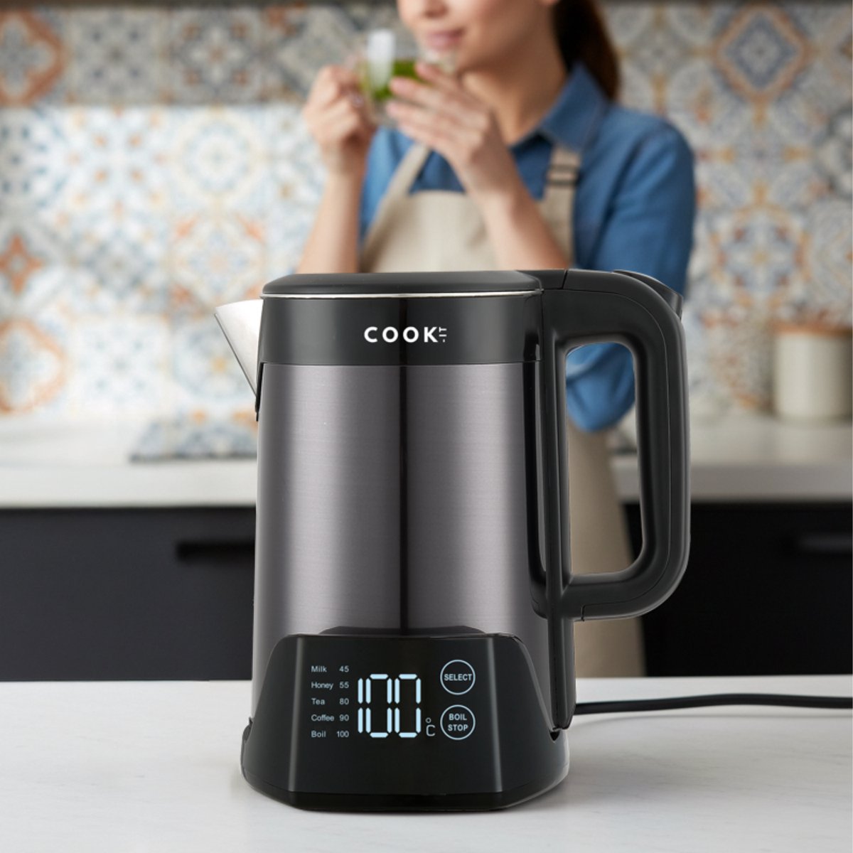 COOK-IT Digitale Waterkoker 1,5 liter