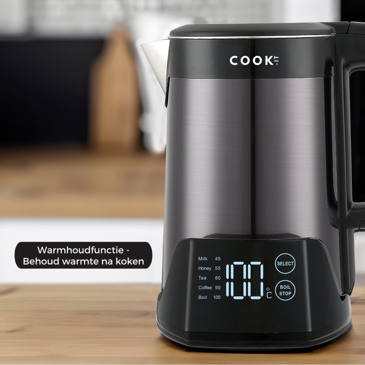 COOK-IT Digitale Waterkoker 1,5 liter