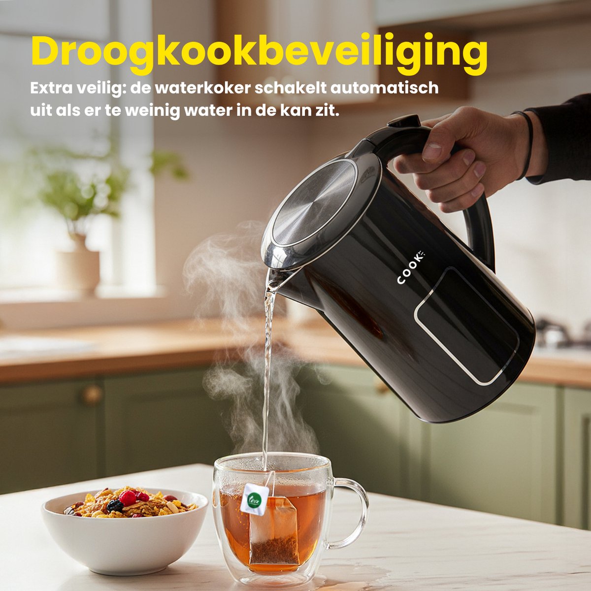 COOK-IT Digitale Waterkoker 1,7 liter