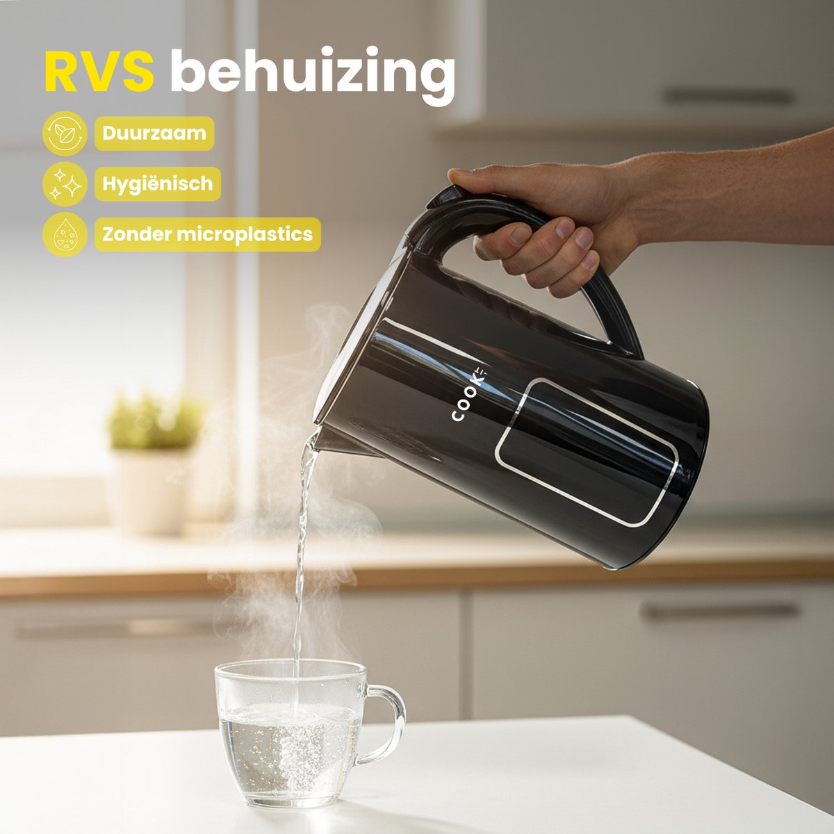 COOK-IT Digitale Waterkoker 1,7 liter