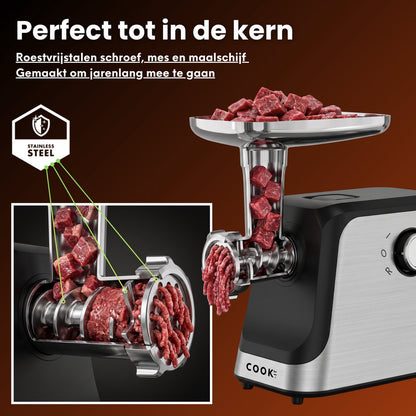 COOK-IT Elektrische Vleesmolen PRO