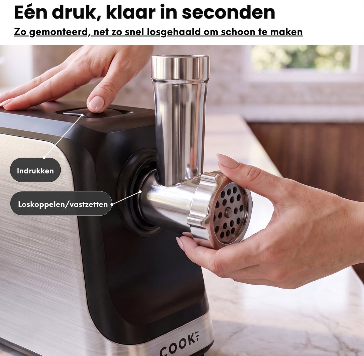 COOK-IT Elektrische Vleesmolen PRO