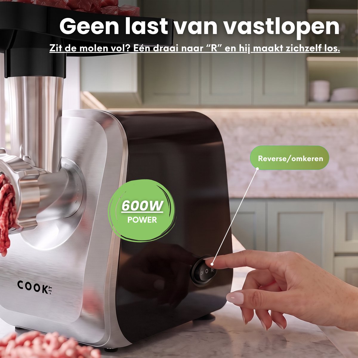COOK-IT Elektrische Vleesmolen
