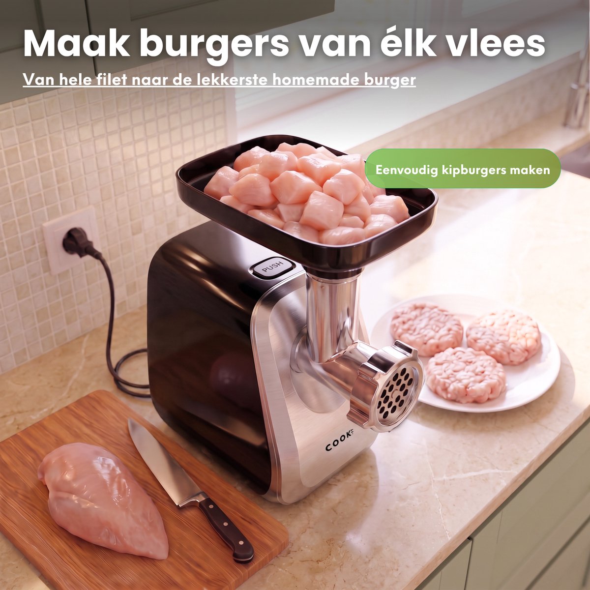 COOK-IT Elektrische Vleesmolen