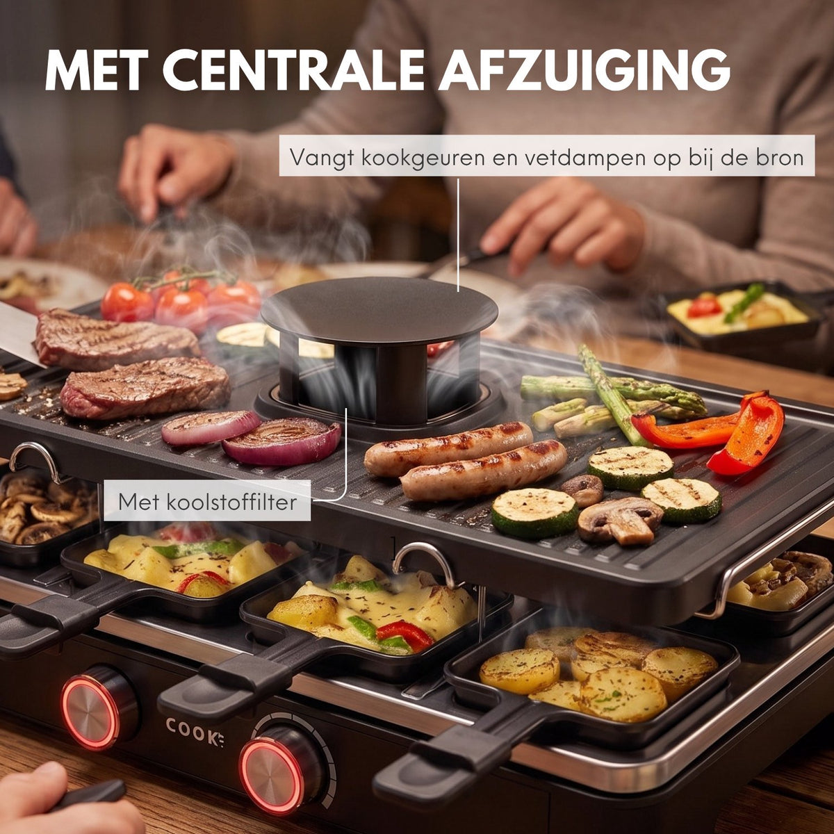 COOK-IT Gourmetstel met afzuiging