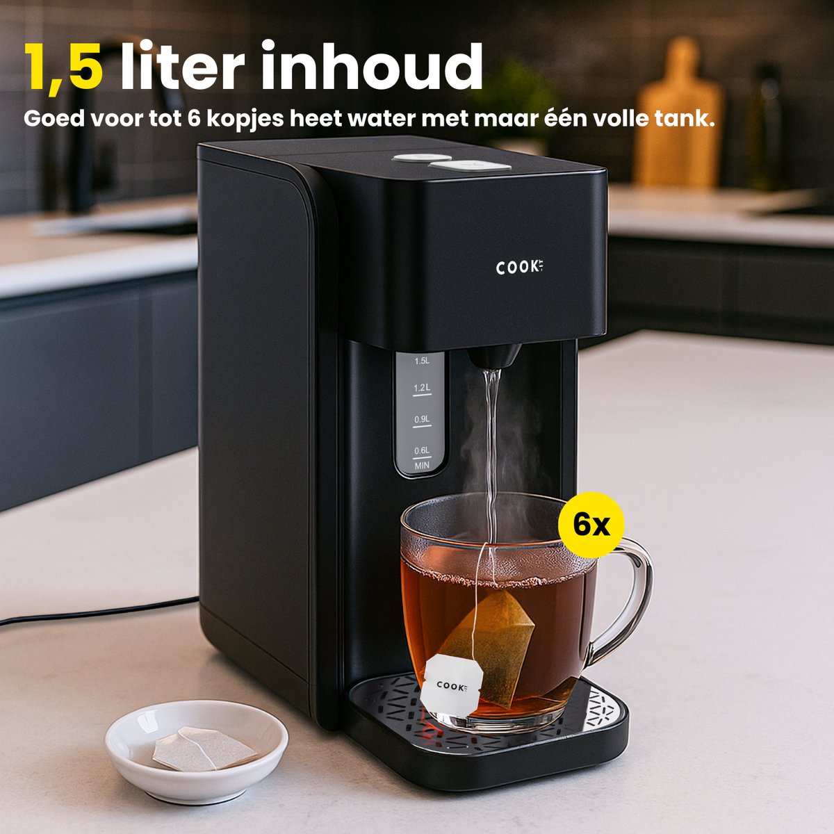COOK-IT Heetwaterdispenser 1.5L