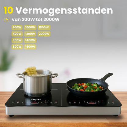 COOK-IT Inductie kookplaat 2 pits