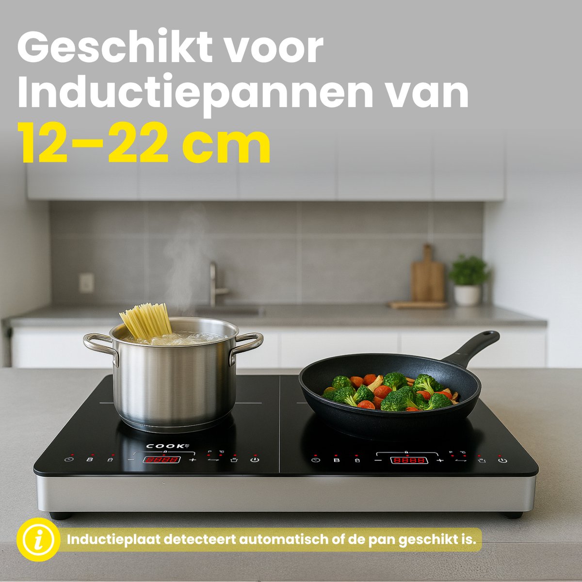 COOK-IT Inductie kookplaat 2 pits