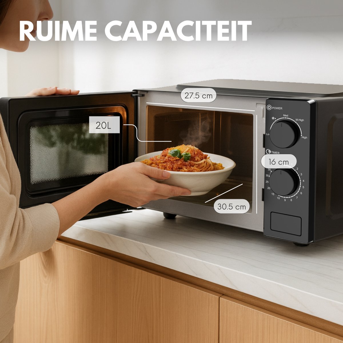 COOK-IT Vrijstaande Magnetron 20L