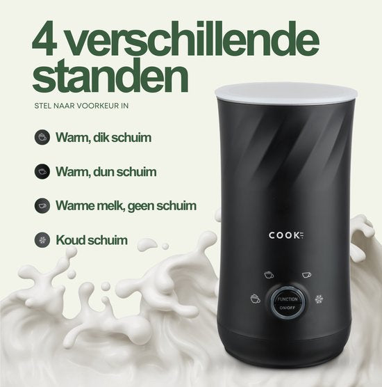 COOK-IT Elektrische Melkopschuimer 4 in 1