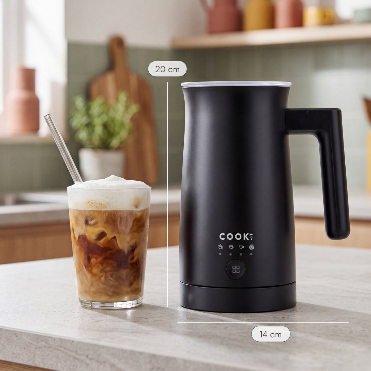 COOK-IT Elektrische Melkopschuimer 4 standen