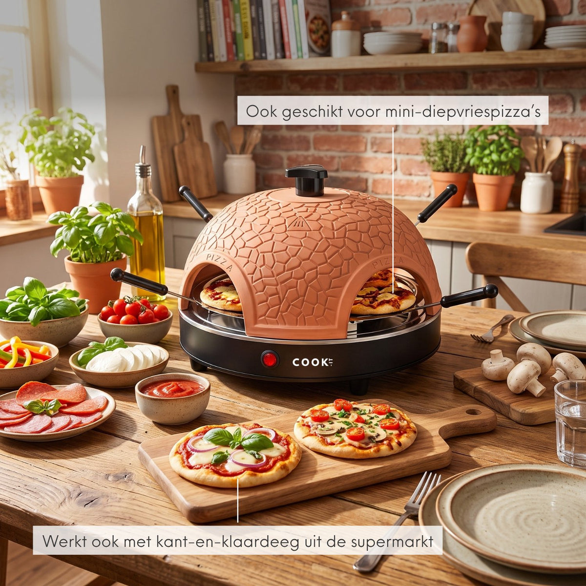 COOK-IT Pizza Oven 4 personen