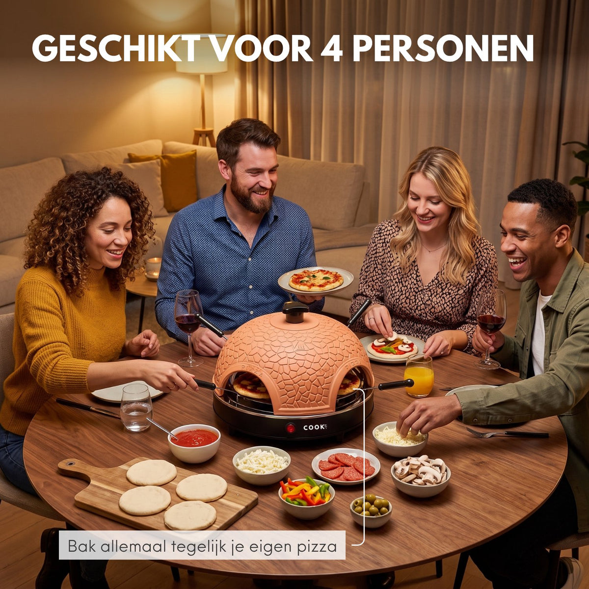 COOK-IT Pizza Oven 4 personen