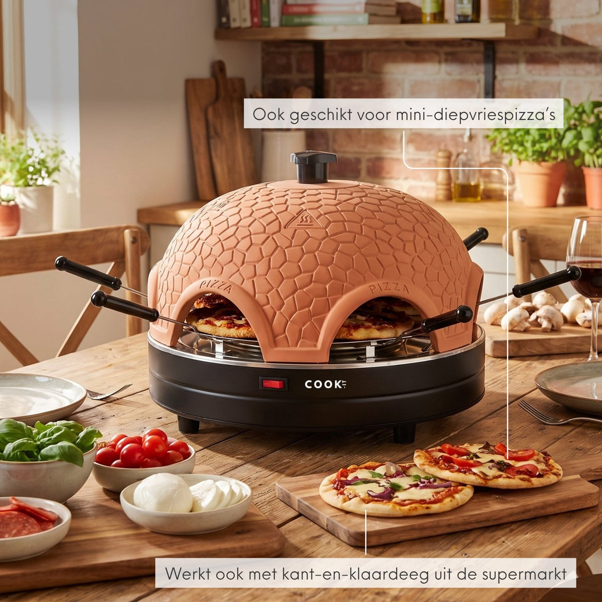 COOK-IT Pizza Oven 6 personen