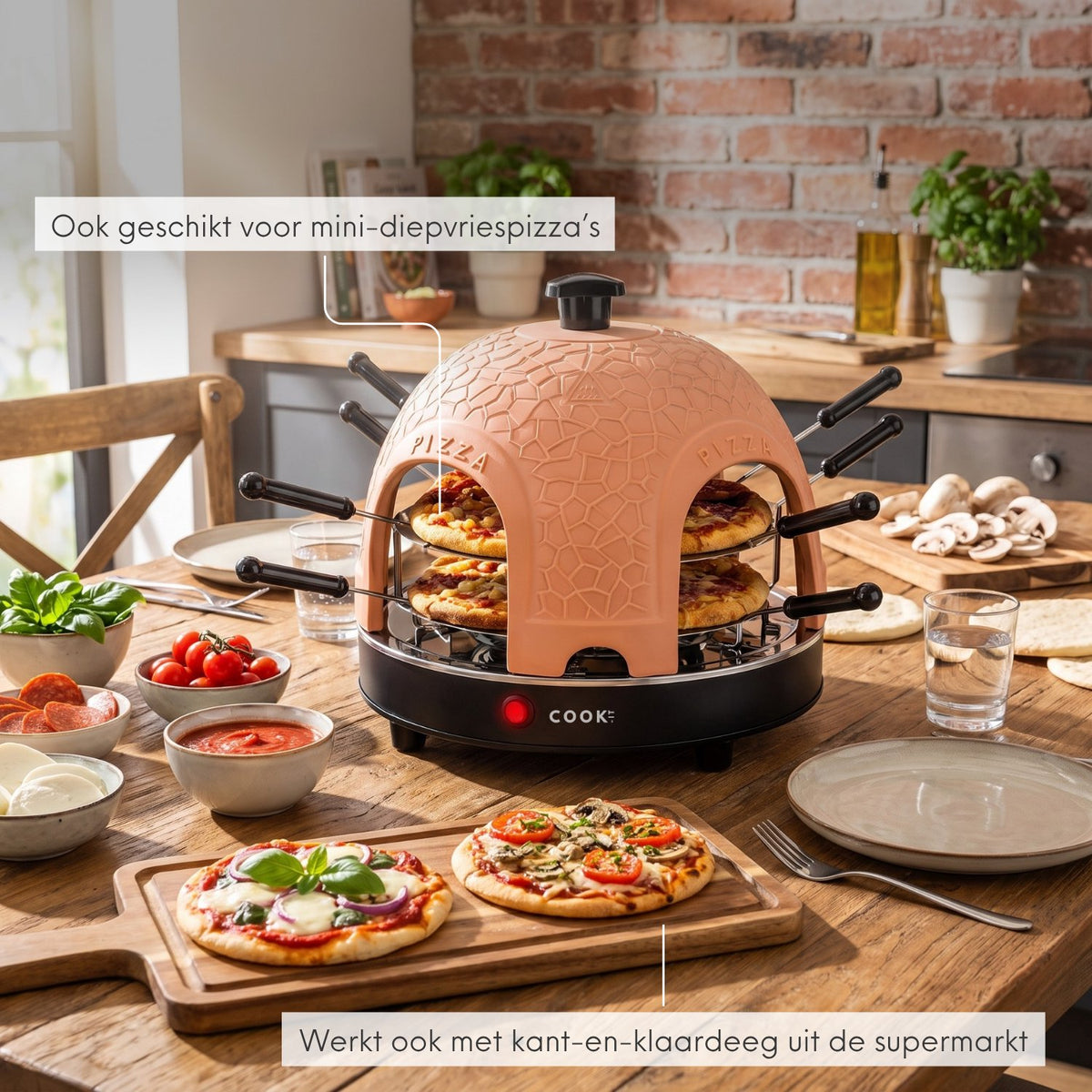 COOK-IT Pizza Oven 8 personen
