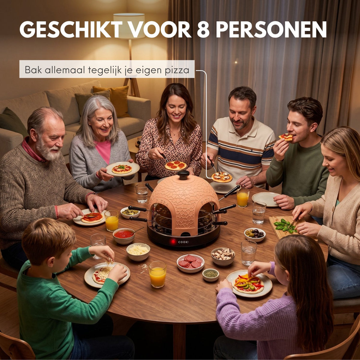 COOK-IT Pizza Oven 8 personen