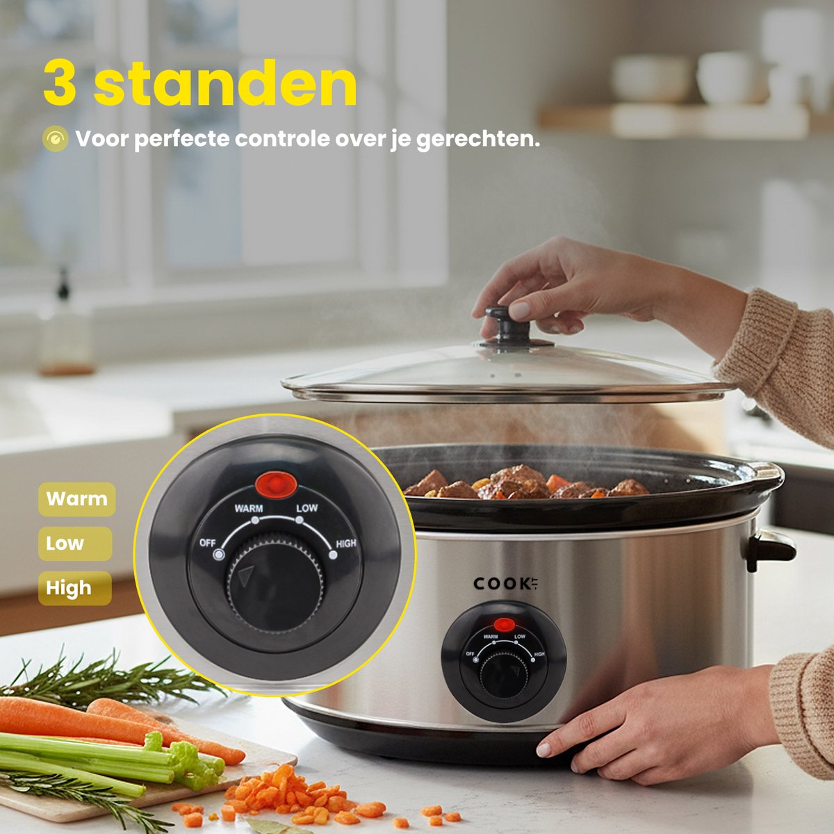COOK-IT Slowcooker 6,5 liter