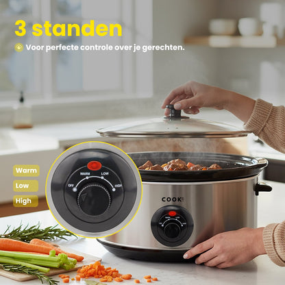COOK-IT Slowcooker 6,5 liter