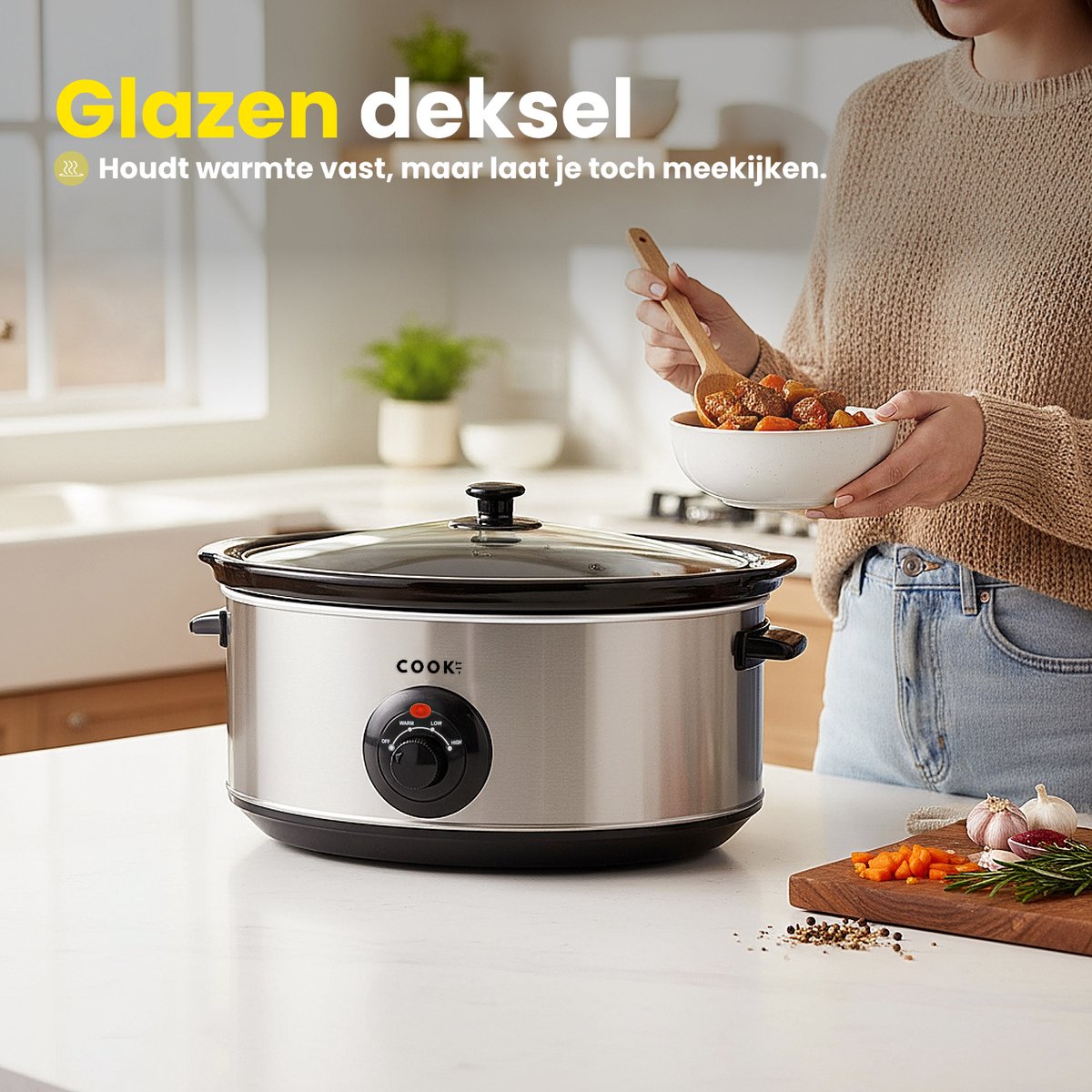 COOK-IT Slowcooker 6,5 liter