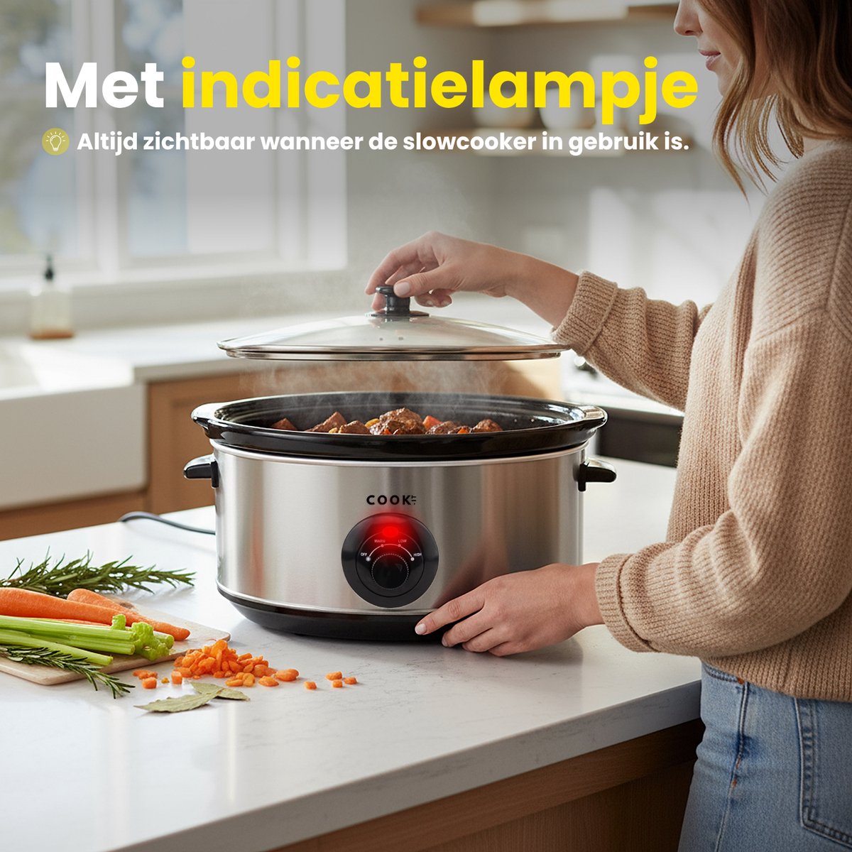 COOK-IT Slowcooker 6,5 liter