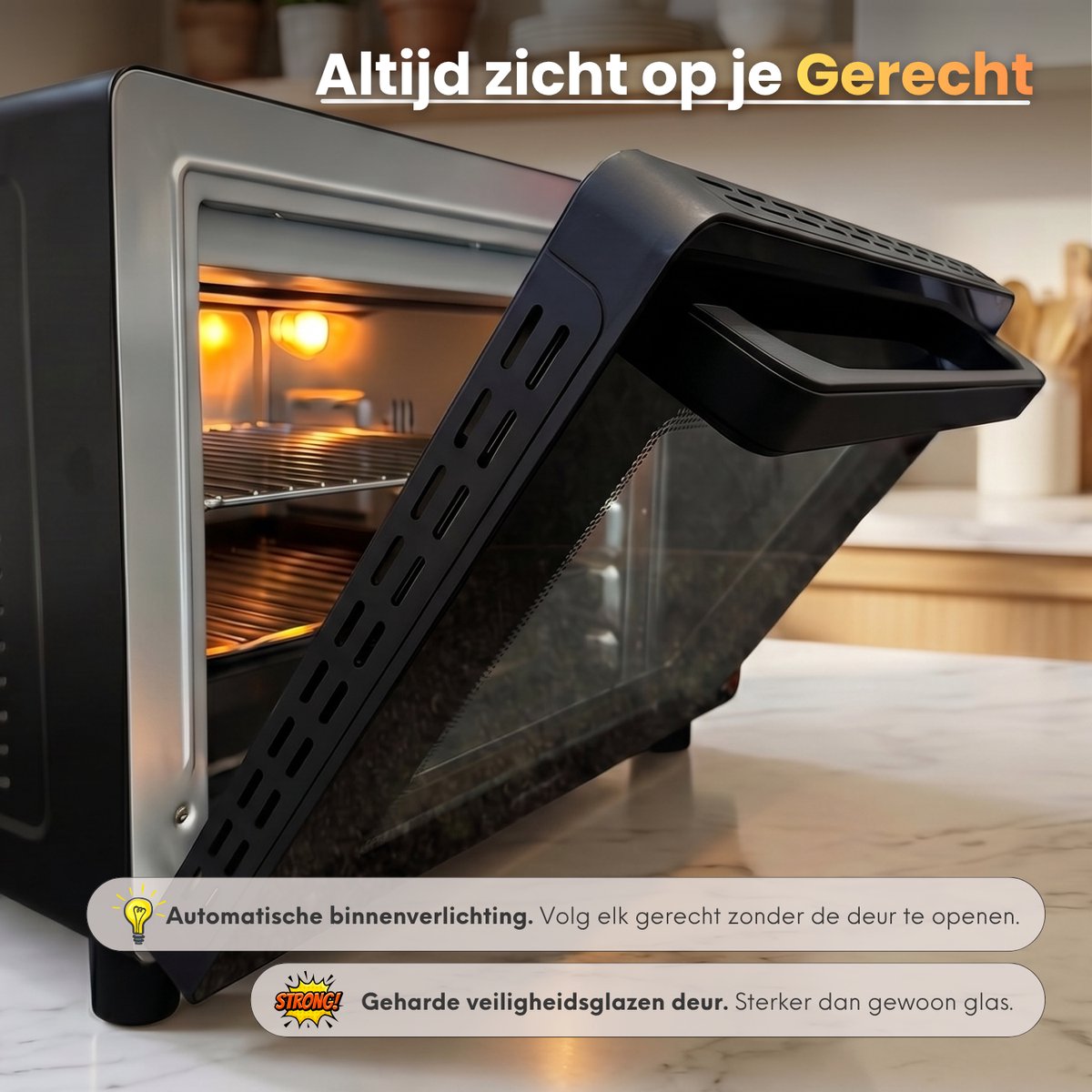 COOK-IT Vrijstaande Oven 46L met draaispit