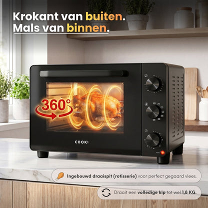 COOK-IT Vrijstaande Oven 46L met draaispit