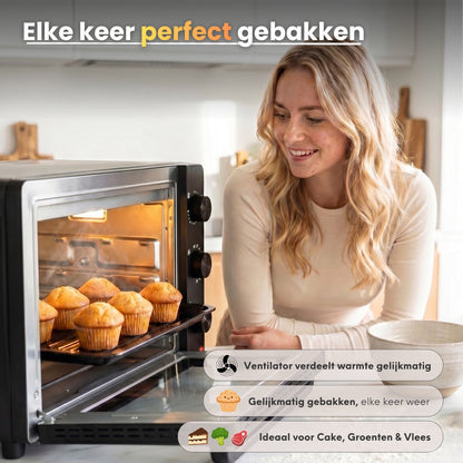 COOK-IT Vrijstaande Oven 46L met draaispit