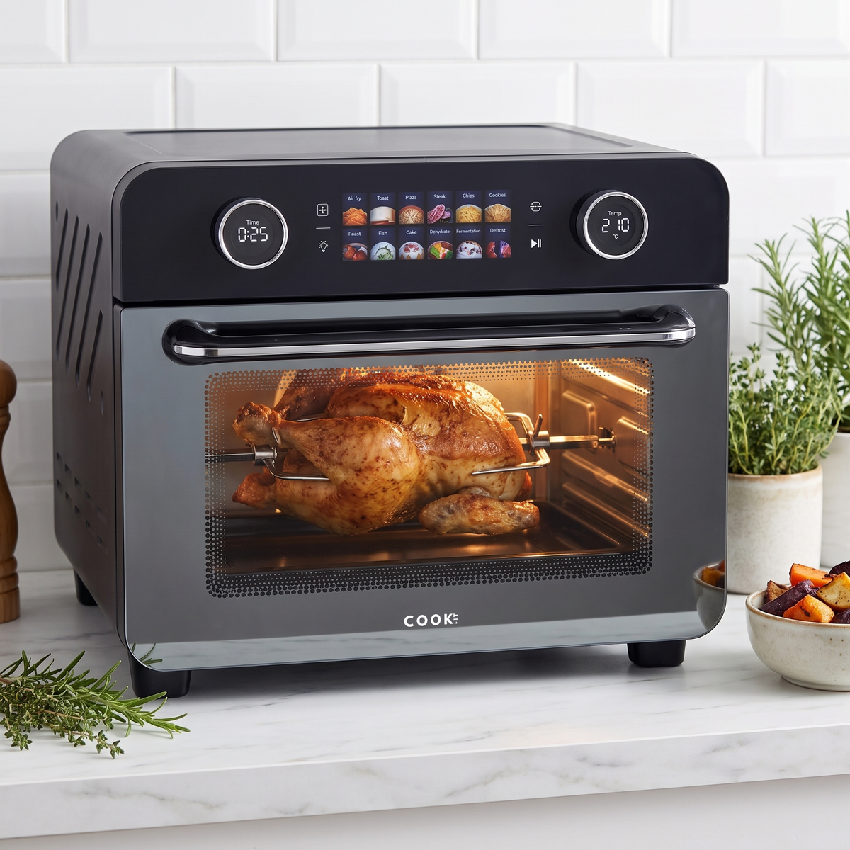 Airfryer Oven - 25L - 12 Programma's - 35 tot 230 Graden - Hetelucht friteuse - 2250W