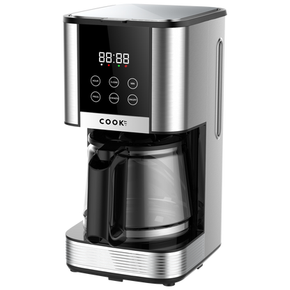 Koffiezetapparaat Filterkoffie - Coffee Machine - 1.5L Glazen Kan - Timer - Digitaal display - Warmhoudplaat