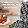 COOK-IT Wafelijzer - Bak vier wafels tegelijk, Waffle Party!