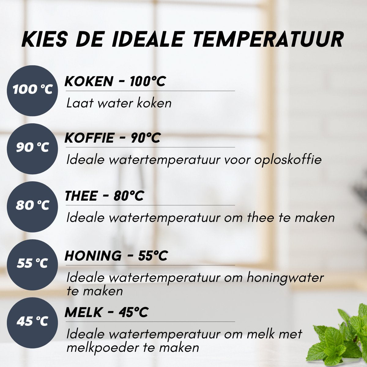 COOK-IT Waterkoker - Temperatuurregeling én Warmhoudfunctie én Premium Afwerking