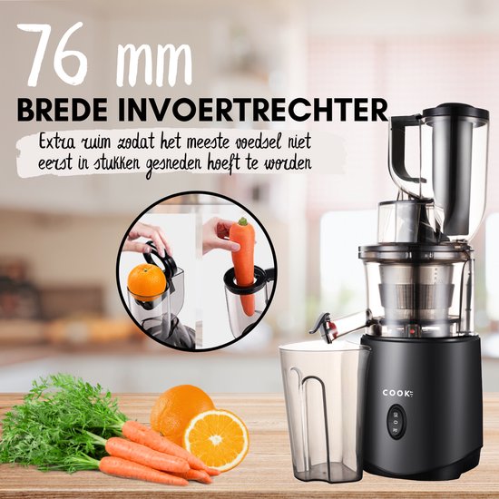 COOK-IT Slowjuicer XL - Maak de zuiverste vitaminesapjes!