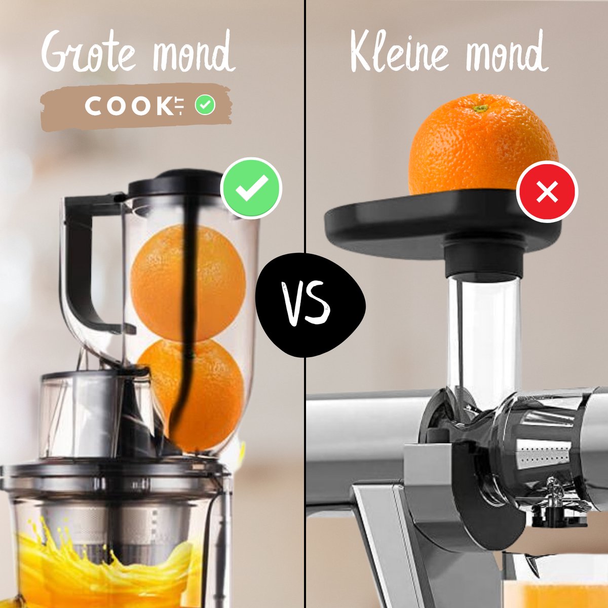 COOK-IT Slowjuicer XL - Maak de zuiverste vitaminesapjes!