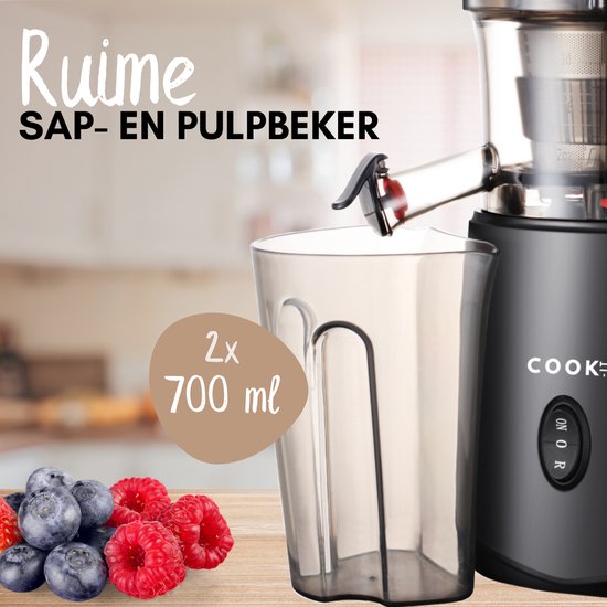 COOK-IT Slowjuicer XL - Maak de zuiverste vitaminesapjes!